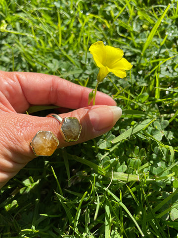 Citrine wrap ring